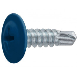 Саморез 4.2х16 мм с прессшайбой, цинк, со сверлом, RAL 5005 (50 шт в зип-локе) STARFIX