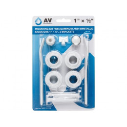 Комплект для монтажа алюминиевых и биметаллических радиаторов 1" 1/2", 2-кронштейна, AV Engineering
