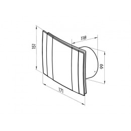 Вентилятор вытяжной накладной Ametist 100 ZERNBERG
