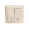 Выключатель проходной 2-клав. (скрытый, винт. зажим) кремовый, DARIA, MUTLUSAN