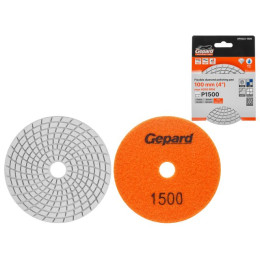 Алмазный гибкий шлифкруг "Черепашка" 100мм P1500 мокр. GEPARD (GP5022-1500)