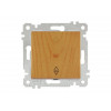 Выключатель проходной 1-клав. (скрытый, без рамки, винт. зажим) дуб, RITA, MUTLUSAN