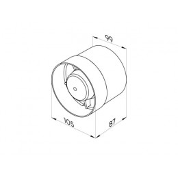 Вентилятор вытяжной канальный Topaz 100 TURBO ZERNBERG