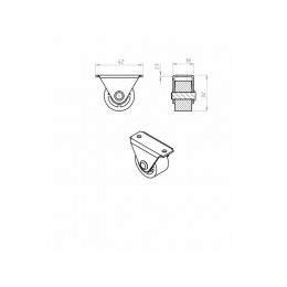 Ролик опорный малый 493-2 цинк STARFIX