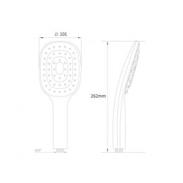 Душевая лейка, 1-функц. A5-014, a-five