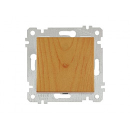 Выключатель 1-клав. двухполюсный (скрытый, без рамки, винт. зажим) дуб, RITA, MUTLUSAN
