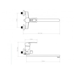 Смеситель для ванны D40-A, серия 320, ECONOCE