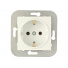 Розетка 1-ая (скрытая, с/з) бежевая, Уют, BYLECTRICA