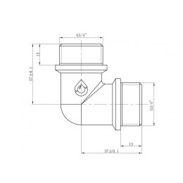 Колено 3/4" нар.-нар. с ограничителем, AV Engineering (инд. упак.)