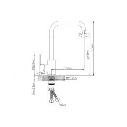 Смеситель для кухни (SUS 304) D35, серия ZAR AV Engineering