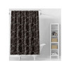 Шторка для ванной (12 колец в комплекте), 180x180 см, Secret, черный мрамор, PERFECTO LINEA