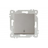 Выключатель проходной 1-клав. (скрытый, без рамки, винт. зажим) титан, RITA, MUTLUSAN