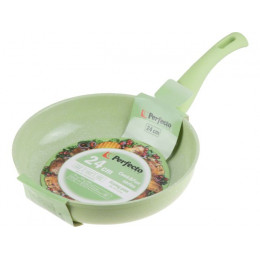 Сковорода ф 24х5.5 см, алюм., антиприг. покр., серия Cook&Fun, зеленая, PERFECTO LINEA