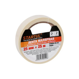 Лента малярная 25ммх25м STARTUL PROFI (ST9054-25-25), белая