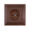 Розетка 1-ая (скрытая, б/з) орех, DARIA, MUTLUSAN