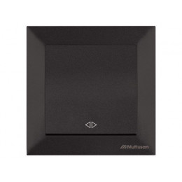 Выключатель промежуточный многопозиционный (скрытый, пруж. зажим) черный, DARIA, MUTLUSAN