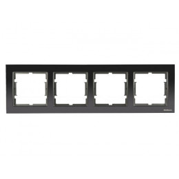 Рамка 4-ая горизонтальная хром дымчатый ELITRA, MUTLUSAN