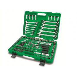 Набор головок и ключей 130предм. 1/4",3/8",1/2" 6гр. TOPTUL