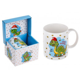 Кружка керамическая, в кор., 360 мл., CHRISTMAS DRAGON-1, PERFECTO LINEA