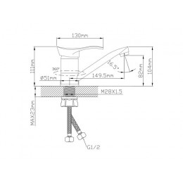Смеситель для кухни (Lt) D40, серия JAS AV Engineering