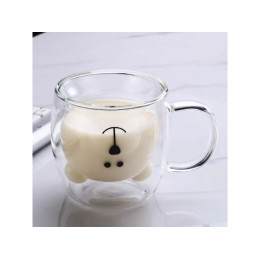 Кружка стеклянная с двойными стенками, 250 мл, серия Bear, PERFECTO LINEA