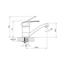 Смеситель для кухни D40-A, серия 460 ECONOCE