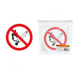 Знак d=180мм "Запрещается пользоваться открытым огнём и курить" TDM