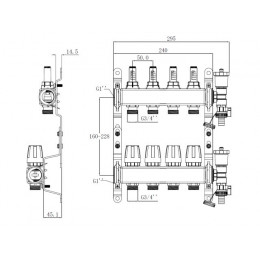 Коллекторная группа AVE136, 4 вых. AV Engineering