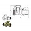 Кран вентильный прямой 1/2" вн.-нар. для радиатора, AV Engineering