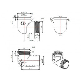 Колено 1" вн.-нар., AV Engineering (инд. упак.)