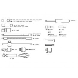 Набор головок и бит 94пр. ВОЛАТ