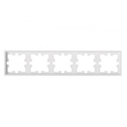 Рамка 5-местная белая, Carre, BYLECTRICA