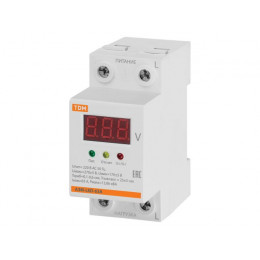 Реле напряжения 1ф АЗМ-LED с LED-дисплеем 63А-230В TDM