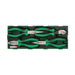 Набор-сет плоскогубцы, тонкогубцы, бокорезы 4предм. TOPTUL