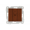 Выключатель 3-клав. (скрытый, без рамки, винт. зажим) орех, RITA, MUTLUSAN