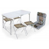 Набор складной стол влагостойкий и 4 стула, NIKA