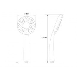 Душевая лейка со шлангом и держателем AVSSS-031 AV Engineering