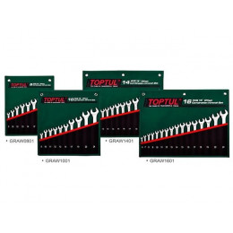 Набор ключей комбинир. 8-22 мм 15° Pro-Line 8 шт в сумке (цвет: зелёный) TOPTUL