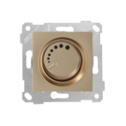 Выключатель поворотный (диммер) (скрытый, без рамки, винт. зажим, 600Вт) золото, RITA, MUTLUSAN