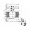 Кран шаровый 1" вн.-вн. бабочка PN40, AV Engineering