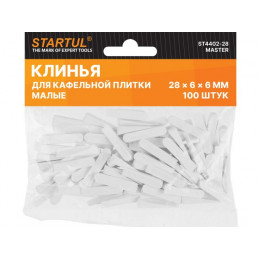 Клин д/каф. плитки малый 28х6х6мм 100шт STARTUL MASTER (ST4402-28)