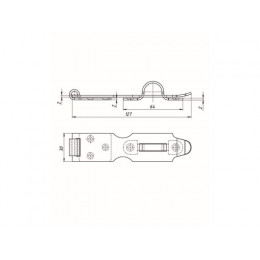 Накладка дверная 125 мм цинк STARFIX