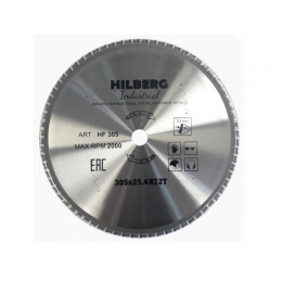 Диск пильный 305x25,4 мм 72 зуб.по металлу Hilberg Industrial