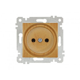 Розетка 1-ая (скрытая, без рамки, б/з) дуб, RITA, MUTLUSAN