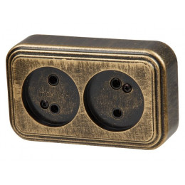 Розетка 2-ая (открытая, б/з) бронз., Стандарт, Юпитер