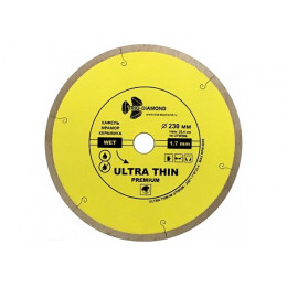 Алмазный круг 230х25,4мм по керамике сплошн.ультратонкий Hot Press
