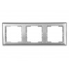 Рамка 3-ая горизонтальная серебро, DARIA, MUTLUSAN