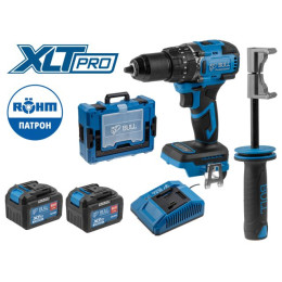 Аккум. дрель-шуруповерт BULL SR 1806 R-series Xcase XLTpro БЕСЩЕТ., Удар., 18 В, 80 Н*м, 2х6 А*ч