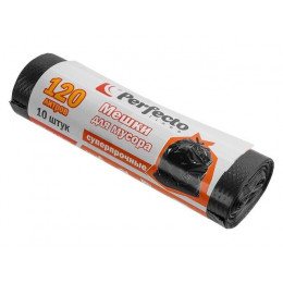 Мешки для мусора суперпрочные, 120 л, 10 шт., PERFECTO LINEA