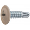 Саморез 4.2х16 мм с прессшайбой, цинк, со сверлом, RAL 1014 (500 шт в карт. уп.) STARFIX
